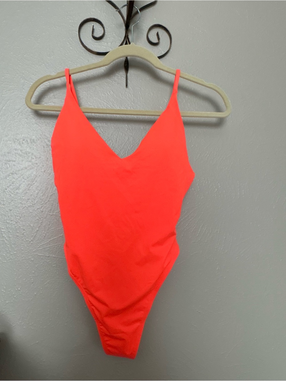 Cotton On Body Coral V-Neck One-Piece Swimsuit